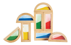 Детские кубики Guidecraft Rainbow Blocks – Sand G3014