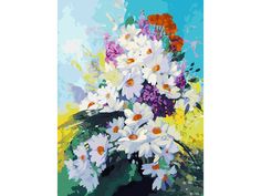 Картина по номерам Белоснежка "Счастье в ромашках", 30x40