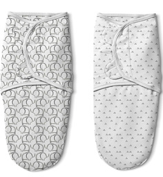 Конверт на липучке Summer Infant Swaddleme Luxe With Easy Change размер S-M 2 шт. слоники