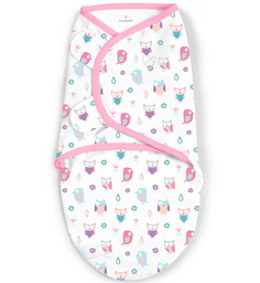 Конверт на липучке Summer Infant Swaddleme, Cahoots розовые совята , размер S M 56356