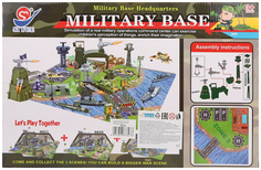 Игровой набор Военная база, фигурки, техника, строения, аксессуары, коробка Наша Игрушка