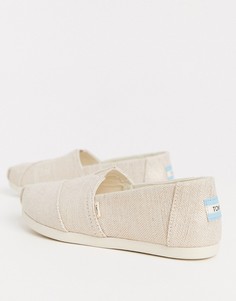 Белые парусиновые эспадрильи TOMS Alpargata-Бежевый