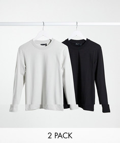 Облегающий лонгслив ASOS DESIGN - Набор из 2 шт.-Мульти