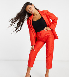 Красные узкие брюки в винтажном стиле ASOS DESIGN Petite-Красный