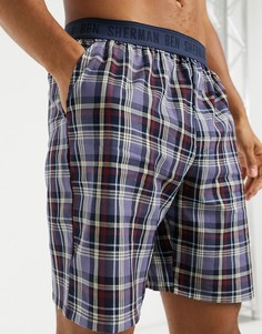 Шорты для дома в клетку Ben Sherman-Темно-синий