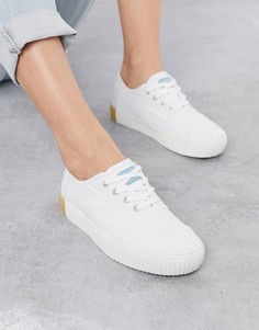 Белые кроссовки на платформе TOMS Cordones Indio-Белый