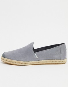 Серые замшевые слипоны TOMS Pismo-Серый