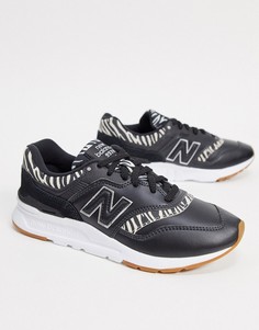 Черные кроссовки со звериным принтом New Balance 997H-Черный