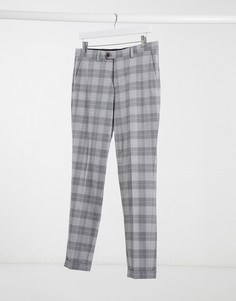 Светло-серые брюки в клетку Jack & Jones-Серый