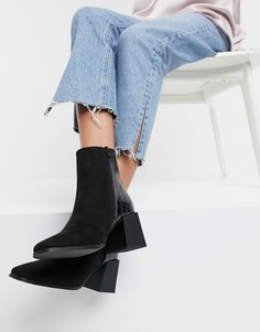 Черные ботильоны на каблуке ASOS DESIGN Reliable-Черный