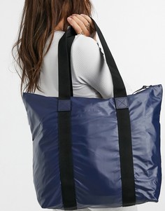 Блестящая синяя сумка-тоут Rains-Синий