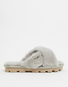 Серые слиперы с перекрестом UGG-Серый