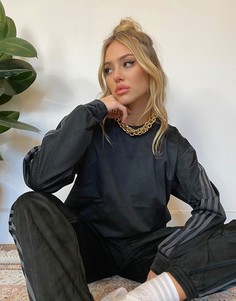 Свитшот черного цвета из бархата adidas Originals Comfy Cords-Черный