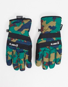 Утепленные перчатки с камуфляжным принтом Planks Peacemaker-Мульти