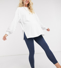 Синие леггинсы от комплекта с эффектом кислотной стирки ASOS DESIGN Maternity-Черный