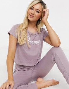 Пижамный комплект с брюками Brave Soul-Фиолетовый