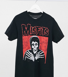 Свободная футболка с надписью "misfits" Daisy Street-Черный