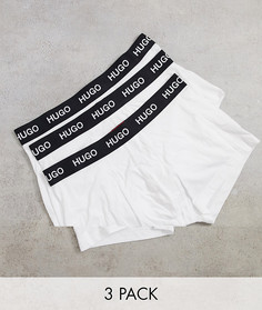 Набор из 3 белых боксеров-брифов Hugo 50435463-Белый