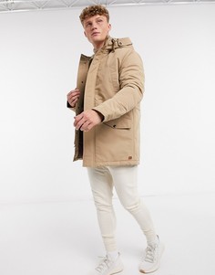 Бежевая парка с флисовым капюшоном Jack & Jones Premium-Бежевый