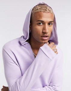 Худи лавандового цвета ASOS DESIGN-Фиолетовый