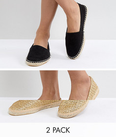 Две пары эспадрилий ASOS JALLY-Мульти