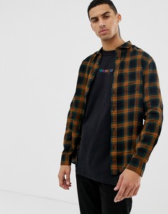 Зеленая рубашка в клетку с карманом Wrangler-Зеленый