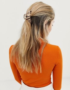 Заколка-краб для волос с зебровым принтом Glamorous-Мульти