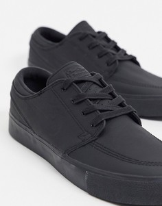 Кожаные кроссовки черного цвета Nike SB Zoom Janoski Remastered-Черный