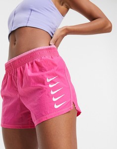 Розовые шорты с логотипом-галочкой Nike Running-Розовый