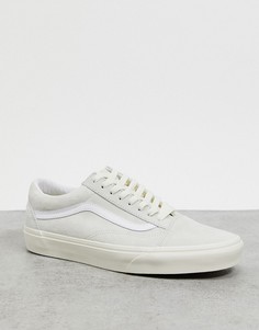 Кремовые замшевые кроссовки Vans Old Skool-Кремовый