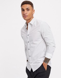 Рубашка с длинными рукавами и геометрическим принтом Calvin Klein Jeans-Белый