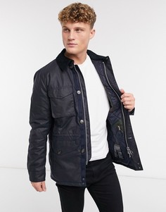Темно-синяя вощеная куртка Barbour Teddon-Темно-синий