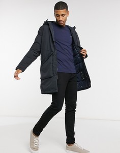 Черная парка с капюшоном и карманами Jack & Jones-Черный