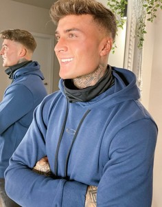 Синий худи со съемной маской для лица и логотипом Oakley