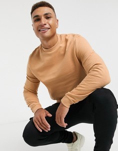 Светло-коричневый свитшот из органического хлопка ASOS DESIGN