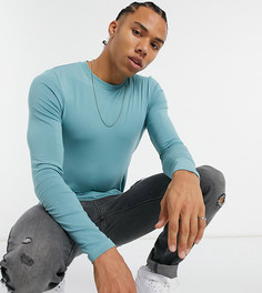 Голубой облегающий лонгслив ASOS DESIGN Tall-Синий