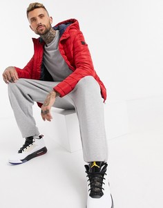 Красный пуховик с капюшоном Jack & Jones Core