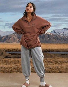 Куртка унисекс с короткой молнией ASOS 4505-Коричневый