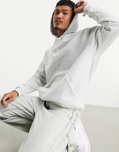 Белый удлиненный худи свободного кроя в стиле oversized ASOS DESIGN