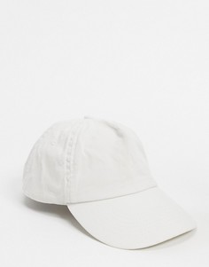 Бежевая выбеленная бейсболка ASOS DESIGN-Светло-бежевый
