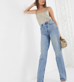 Джинсы прямого кроя в стиле 90-х ASOS DESIGN Tall recycled-Синий