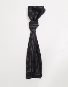 Классический шарф с черепом Bolongaro Trevor-Черный