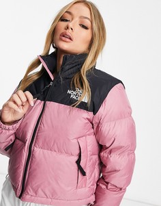 Розовая укороченная куртка The North Face Nuptse-Розовый