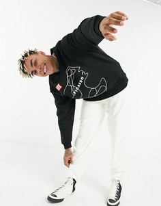Oversized-свитшот черного цвета с принтом Пикассо ASOS DESIGN-Черный