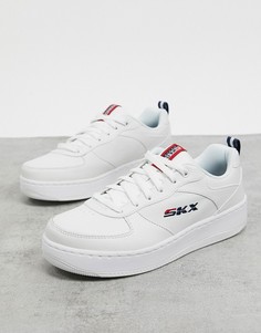 Белые кроссовки Skechers Sport Court-Белый