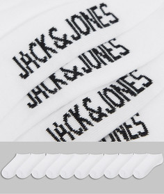 Набор из 10 пар белых носков Jack & Jones-Белый