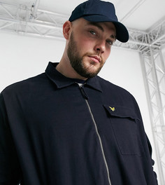 Рубашка навыпуск из твила Lyle & Scott Plus-Темно-синий