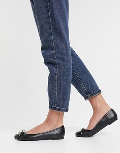 Черные балетки с круглым носком Aldo-Черный