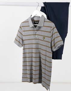 Футболка-поло в полоску Lyle & Scott-Серый