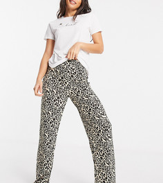 Разноцветные пижамные брюки с леопардовым принтом от комплекта ASOS DESIGN Tall-Мульти